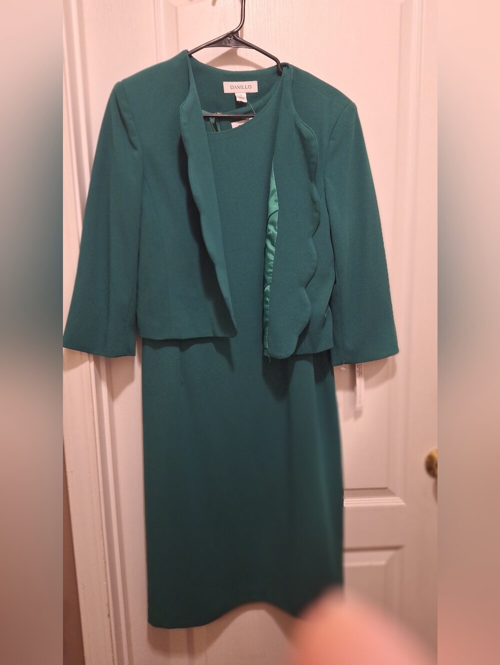 NWT / Danillo GREEN Midi 2 PIECE DRESS Set – Classic Women's Two-Piece